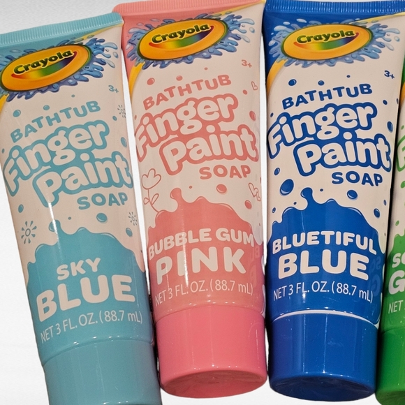 NWT 6 Crayola Bathtub Finger Paint Soap Vibrant Colors - Picture 2 of 6